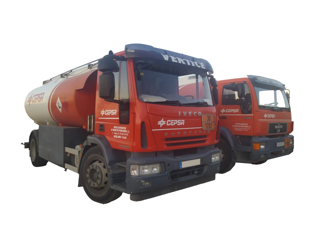 Gasóleos Vértice - camiones de reparto de gasoil
